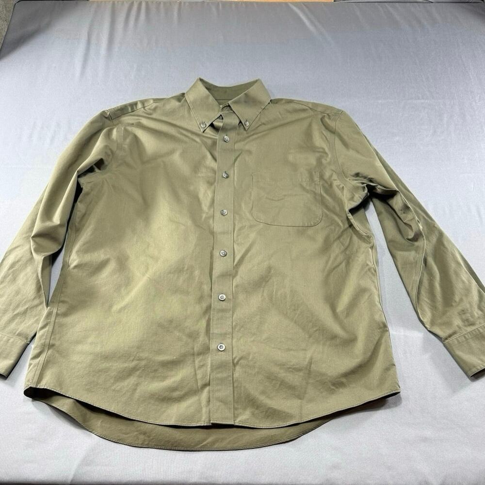 Cabela’s Men’s Olive Green Button Down Shirt Long Sleeve Size L  Casual Outdoor
